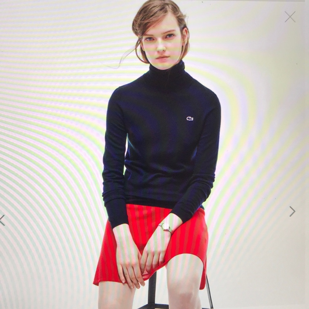 Lacoste 100% Merino wool skirt. Red. - Picture 1 of 9